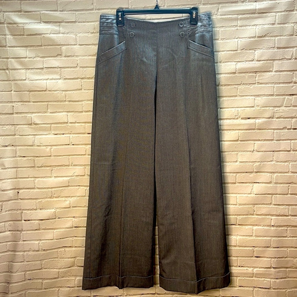 Worthington Gray Wide-Leg‎ Trousers